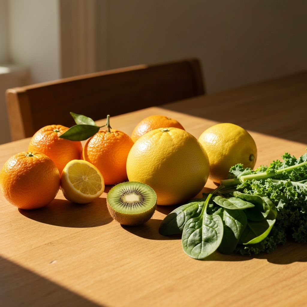 Stół z naturalnymi produktami spożywczymi